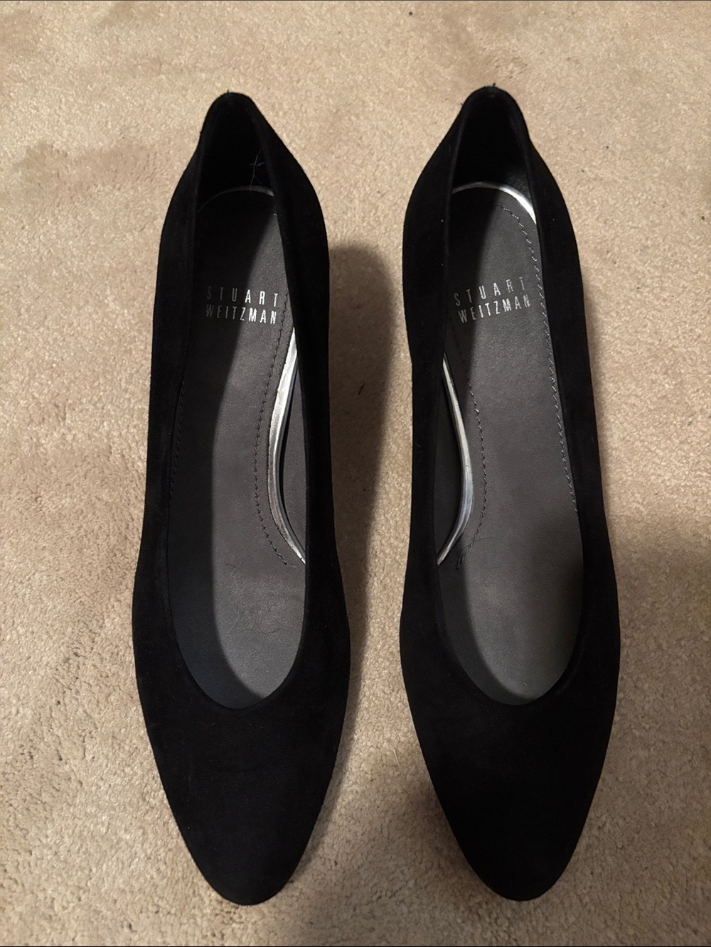 Stuart Weitzman Iconic Black Suede CHICPUMP